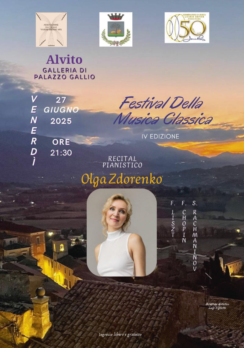 Festival della Musica Classica, recital pianistico Olga Zdorenko 