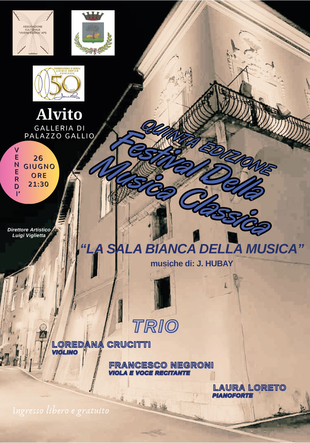 Festival della Musica Classica 2026 | La Sala Bianca della Musica ad Alvito